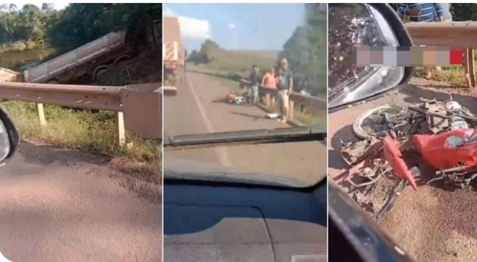 Duas pessoas morrem em acidente entre carreta e motocicleta no Pará